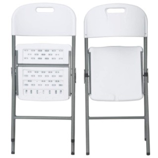 BAKAJI Διπλές Πτυσσόμενες Καρέκλες Μεταλλικής Κατασκευής με Κάθισμα...