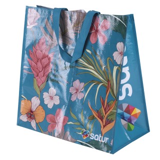 Galileo Τσάντα Αγορών Botanico Μπλε 45x25x45cm Satur 2187997