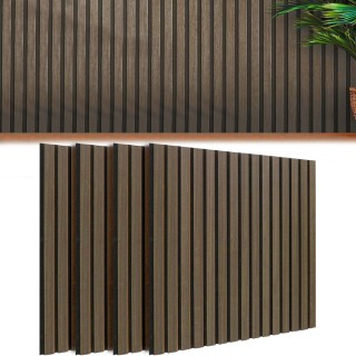 BAKAJI  Σετ 4 Τρισδιάστατων Ξύλινων Ηχοαπορροφητικών Πάνελ 60 x 60 ...