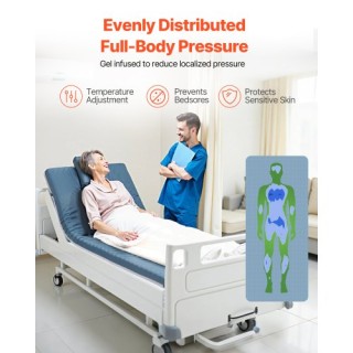 VEVOR Αδιάβροχο Αντικραδασμικό Στρώμα Νοσοκομειακού Κρεβατιού 3.5 ι... VEVOR Αδιάβροχο Αντικραδασμικό Στρώμα Νοσοκομειακού Κρεβατιού 3.5 ι...