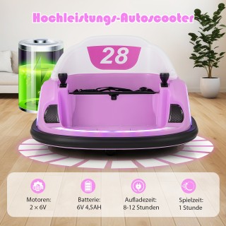 Costway  Ηλεκτρικό Αυτοκινητάκι Συγκρούσεων για Παιδιά με LED Φώτα ...