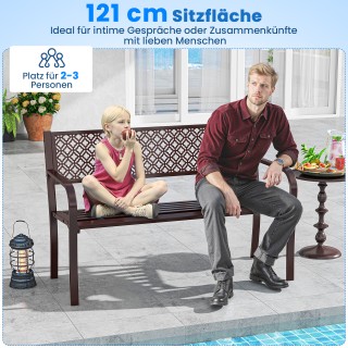 Costway Μεταλλικό Καναπεδάκι Κήπου Διπλό με Πλάτη και Μπράτσα 127 x... Costway Μεταλλικό Καναπεδάκι Κήπου Διπλό με Πλάτη και Μπράτσα 127 x...