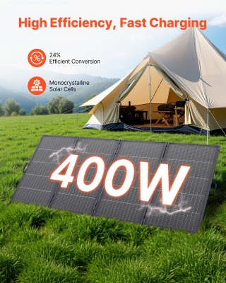 VEVOR 400W Πτυσσόμενο Ηλιακό Πάνελ N-Type 16BB, 24% Απόδοση, Αδιάβρ... VEVOR 400W Πτυσσόμενο Ηλιακό Πάνελ N-Type 16BB, 24% Απόδοση, Αδιάβρ...