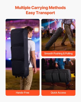 VEVOR Ρολό Θήκη Πιάνου 88 Νότων, 1040 x 430 x 130 mm, Με Ενισχυμένη...