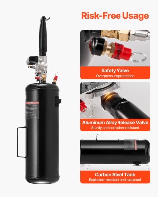 VEVOR Φορητός Συσκευαστής Ελαστικών, 2.1 Gal / 8 L, Χειροκίνητο Εργ...