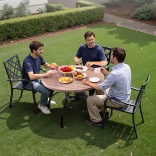 VEVOR Στρογγυλό Τραπέζι Βεράντας 103cm με Τρύπα Ομπρέλας για 4 Άτομ... VEVOR Στρογγυλό Τραπέζι Βεράντας 103cm με Τρύπα Ομπρέλας για 4 Άτομ...