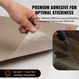 Αυτοκόλλητα Πλακάκια Χαλιού VEVOR 18x18, Εύκολη Τοποθέτηση, 10 Τεμά...