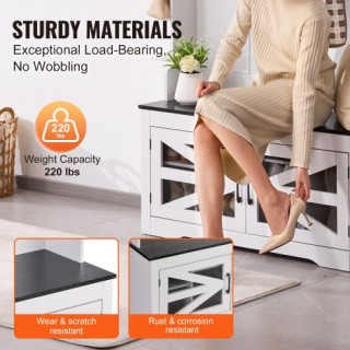 VEVOR Ξύλινη Κρεμάστρα με Πάγκο και 7 Γάντζους για Είσοδο MZDGNYM... VEVOR Ξύλινη Κρεμάστρα με Πάγκο και 7 Γάντζους για Είσοδο MZDGNYM...