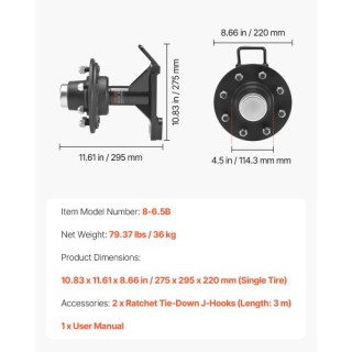 VEVOR Βαρέως Τύπου Κιτ Τροχών Αξόνων Μεταφοράς Εμπορευματοκιβωτίων ...