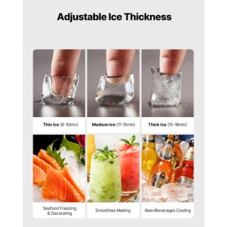 VEVOR Επαγγελματική Παγομηχανή - Καθημερινή Παραγωγή 550 λίβρες FTZ...