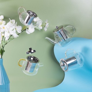 Villa dEste Home Γυάλινη Τσαγιέρα 400 ml με Ενσωματωμένο Φίλτρο από...