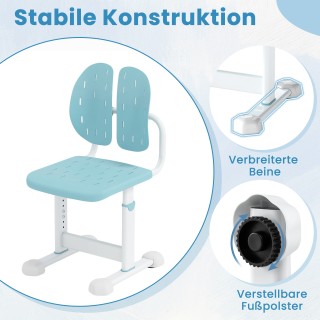 Costway Παιδική Καρέκλα Γραφείου με Διπλή Πλάτη Ρυθμιζόμενη σε Ύψος...