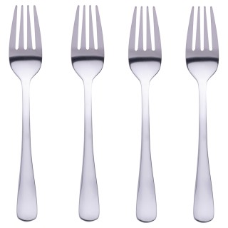 Galileo Σετ 4 Γυαλιστερές Ανοξείδωτες Ασημένιες Πιρουνάκια Γλυκού 5...