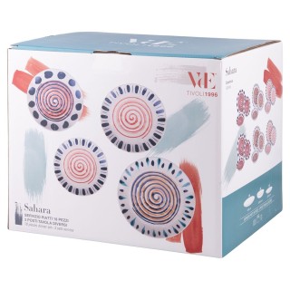 Villa DEste Σετ πιάτων 18 τεμαχίων από κεραμικό για 6 άτομα με 3 δ... Villa DEste Σετ πιάτων 18 τεμαχίων από κεραμικό για 6 άτομα με 3 δ...