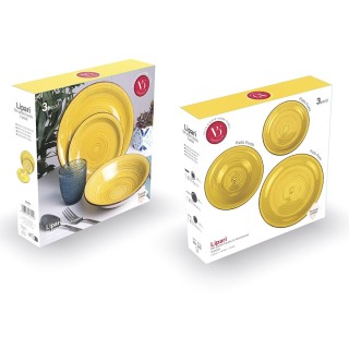 Galileo Σετ πιάτων 3 τεμαχίων από κεραμικό Lipari Giallo 5916955