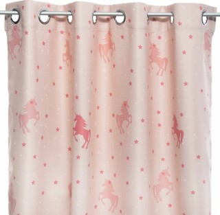 Atmosphera  Παιδική Κουρτίνα Παραθύρου Μονόκερος, 140 x 250 cm, Ροζ...