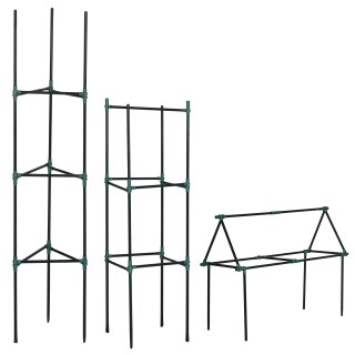 Outsunny 3-Tier Steel and PP Tomato Support for Climbing Plant, Φρο... Outsunny 3-Tier Steel and PP Tomato Support for Climbing Plant, Φρο...