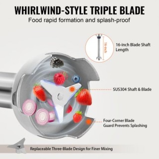 Επαγγελματικός Ραβδομπλέντερ VEVOR 500W για Σούπες & Σάλτσες ZXSCJ... Επαγγελματικός Ραβδομπλέντερ VEVOR 500W για Σούπες & Σάλτσες ZXSCJ...