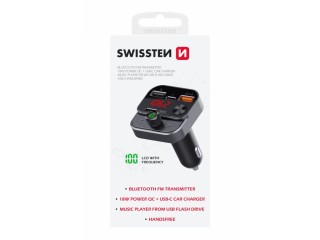 SWISSTEN Πομπός Αυτοκινήτου FM, QC, 30 W 8595217483811 SWISSTEN Πομπός Αυτοκινήτου FM, QC, 30 W 8595217483811