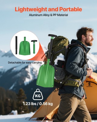 VEVOR Φτυάρι Χιονιού Αλουμινίου για Οδήγηση, Φαρδιά Λεπίδα 21.5εκ, ...