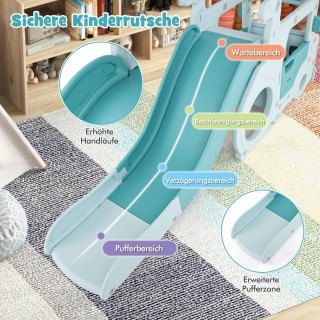 Costway  Σετ Παιχνιδιού 3-σε-1 με Τσουλήθρα, Σήραγγα και Λεωφορείο ...