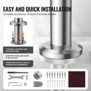 VEVOR Κουπαστές 80cm για Εξωτερικά Σκαλοπάτια από Ανοξείδωτο Ατσάλ... VEVOR Κουπαστές 80cm για Εξωτερικά Σκαλοπάτια από Ανοξείδωτο Ατσάλ...