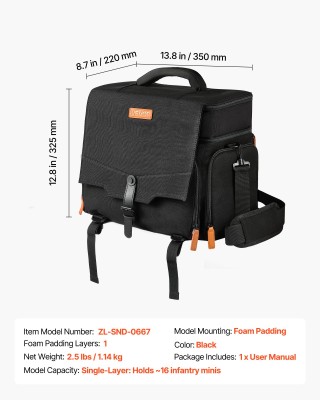 VEVOR Τσάντα Μεταφοράς Μινιατούρων, Χωρητικότητα για 16 Φιγούρες Πε...