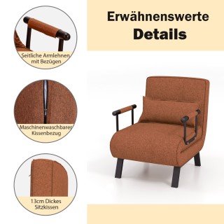 Ανακλινόμενη Καρέκλα -Κρεβάτι 4 σε 1 79 x 65 x 79cm Καφέ HV10417CF ... Ανακλινόμενη Καρέκλα -Κρεβάτι 4 σε 1 79 x 65 x 79cm Καφέ HV10417CF ...