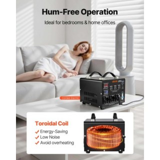 VEVOR Μετασχηματιστής Ισχύος Heavy Duty 6000VA, 110V/220V, 3 US & 3... VEVOR Μετασχηματιστής Ισχύος Heavy Duty 6000VA, 110V/220V, 3 US & 3...