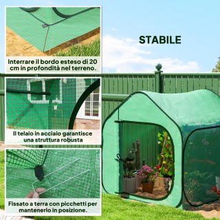 Outsunny Θερμοκήπιο Αναδιπλούμενο με Είσοδο με Φερμουάρ, από Ατσάλι... Outsunny Θερμοκήπιο Αναδιπλούμενο με Είσοδο με Φερμουάρ, από Ατσάλι...