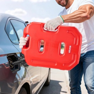 VEVOR Φορητό Δοχείο Καυσίμου 10 Λίτρων με Ρύγχος & Κλείδωμα, Κόκκιν...