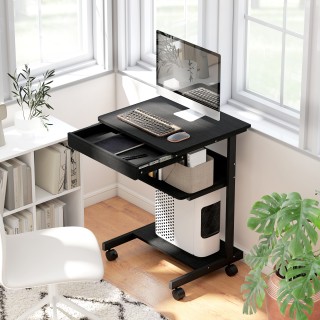 HOMCOM Γραφείο Υπολογιστή με Συρόμενο Συρτάρι, 2 Ράφια και 4 Ροδάκι... HOMCOM Γραφείο Υπολογιστή με Συρόμενο Συρτάρι, 2 Ράφια και 4 Ροδάκι...