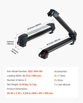 VEVOR Σχάρα Οροφής για Σκι & Snowboard, Χωρητικότητα έως 4 Ζεύγη Σκ... VEVOR Σχάρα Οροφής για Σκι & Snowboard, Χωρητικότητα έως 4 Ζεύγη Σκ...
