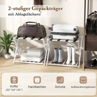 Costway Πτυσσόμενη Βάση Αποσκευών με Μεταλλική Κατασκευή και Διπλή ... Costway Πτυσσόμενη Βάση Αποσκευών με Μεταλλική Κατασκευή και Διπλή ...