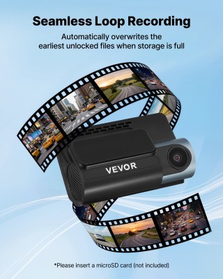 VEVOR Κάμερα Αυτοκινήτου Dash Cam Διπλή Εμπρός/Πίσω 4K + 1080P με W... VEVOR Κάμερα Αυτοκινήτου Dash Cam Διπλή Εμπρός/Πίσω 4K + 1080P με W...