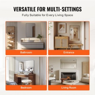 VEVOR Τετράγωνος Καθρέφτης Τοίχου 30 x 40 με Πλαίσιο Αλουμινίου JX... VEVOR Τετράγωνος Καθρέφτης Τοίχου 30 x 40 με Πλαίσιο Αλουμινίου JX...