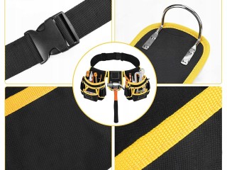 Verk Group Πολυλειτουργική Ζώνη Εργαλείων με 22 Τσέπες και Θήκη Σφυ...