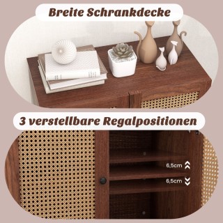 Costway Πολυλειτουργικό Ντουλάπι Κουζίνας από Ρατάν 80 x 40 x 80 cm... Costway Πολυλειτουργικό Ντουλάπι Κουζίνας από Ρατάν 80 x 40 x 80 cm...