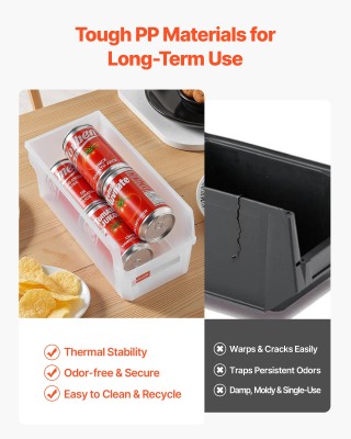 VEVOR Διάφανα Πλαστικά Στοιβαζόμενα Κουτιά Αποθήκευσης (8 τεμάχια),...