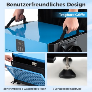 Costway Βιομηχανικός Αφυγραντήρας 2 σε 1 με 3 Λειτουργίες & 24ωρο Χ...