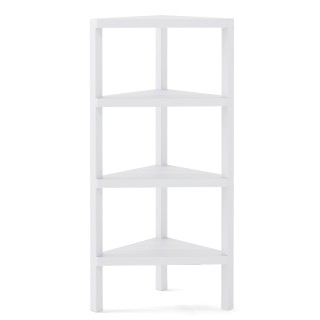 Costway Γωνιακή βιβλιοθήκη 4 επιπέδων με ανοιχτά ράφια, ελεύθερης τ...