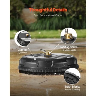 VEVOR Πλυστικό Επιφανειών 15 με 4 Τροχούς 3000 PSI Μαύρο GYQXJBMQJQ... VEVOR Πλυστικό Επιφανειών 15 με 4 Τροχούς 3000 PSI Μαύρο GYQXJBMQJQ...