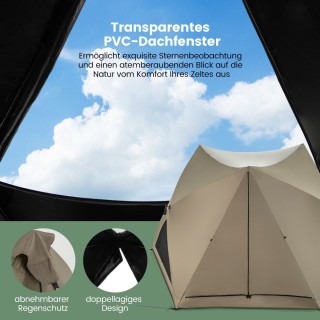 Costway Σκηνή Pop Up για 4-6 άτομα, σκηνή κάμπινγκ με στέγαστρο, αδ... Costway Σκηνή Pop Up για 4-6 άτομα, σκηνή κάμπινγκ με στέγαστρο, αδ...