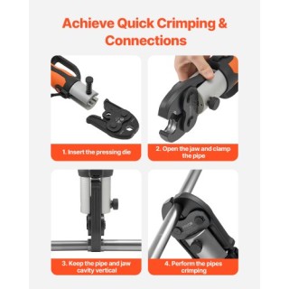 VEVOR Πιεστική Σιαγόνα V22 22mm για Αγωγούς Ανοξείδωτου Χάλυβα V-Tύ...