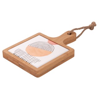 Villa DEste  Μικρή ξύλινη σανίδα κοπής από μπαμπού με κεραμικό πλακ...