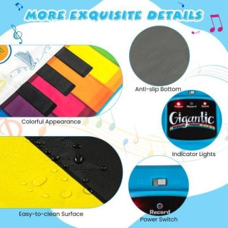 Costway Παιδική Μουσική Χαλάκι Πιάνου με 8 Όργανα, Λειτουργία Εγγρα...