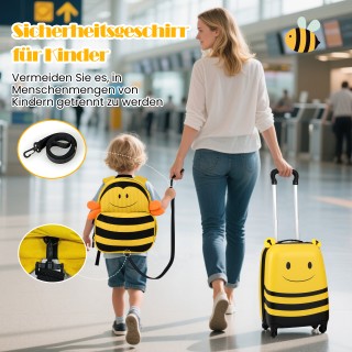 Costway Παιδική Βαλίτσα & Σακίδιο 12+16 με Σχοινί Ασφαλείας Μελισσο... Costway Παιδική Βαλίτσα & Σακίδιο 12+16 με Σχοινί Ασφαλείας Μελισσο...