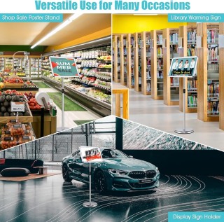 Costway Ρυθμιζόμενη Βάση Πληροφοριών DIN A3 Περιστρεφόμενη & Κεκλιμ...