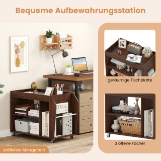 Βοηθητικό Τραπεζάκι Καρυδιάς 76 x 39,5 x 55cm JV12508WT Costway Βοηθητικό Τραπεζάκι Καρυδιάς 76 x 39,5 x 55cm JV12508WT Costway