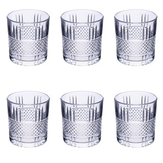 Galileo Σετ 6 ποτήρια 340 ml από γυαλί με διαφανή ανάγλυφη επιφάνει...